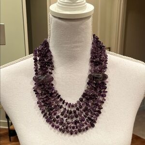 Amethyst Purple Beaded Necklace